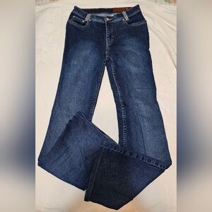 Vintage Women's Size 7 Slim Lawman Western Boot Cut Jeans Rhinestone Detail
